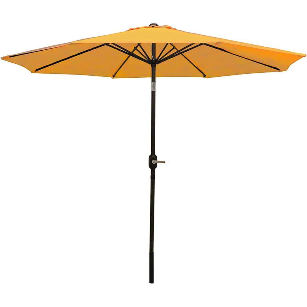 9 Foot Outdoor Patio Umbrella - Push-Button Tilt & Crank Patio Table Umbrel
