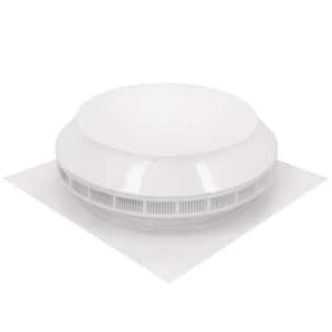 Pop Vent 144 NFA 14 in. Dia Aluminum Roof Louver Exhaust Vent in White Finish