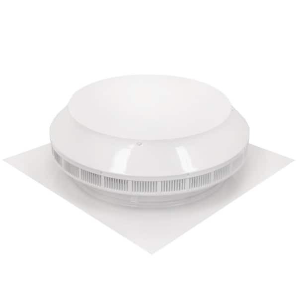 Active Ventilation Pop Vent 144 NFA 14 in. Dia Aluminum Roof Louver Exhaust Vent in White Finish