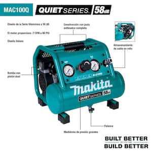 Quiet Series 1/2 HP, 1 Gal. Compact, Oil-Free, Electric Air Compressor, and 18-Gauge Brad Nailer Combo Kit