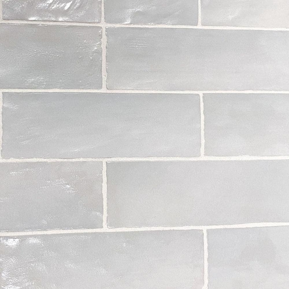 Gray Polished Ceramic Subway Mosaic Tile 2.5 x 8 Inch