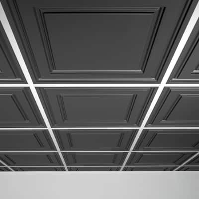 Black Drop Ceiling Tiles, How To Paint Drop Ceiling Tiles Black