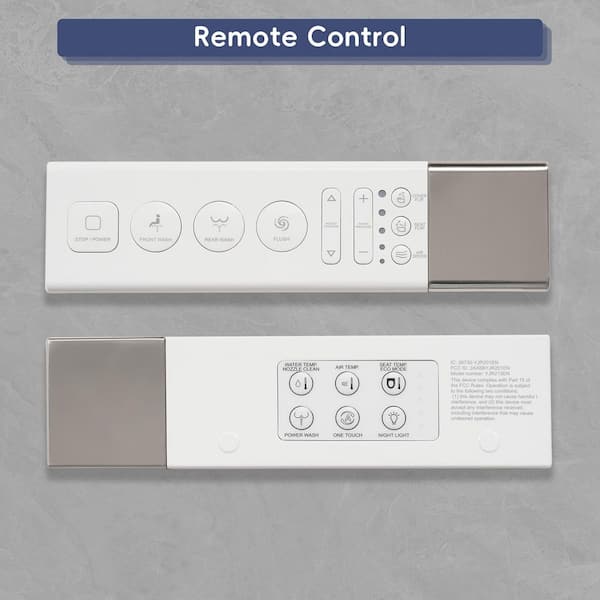 Tankless Smart Elongated Bidet Toilet 1.28 GPF in White with Heated Seat, Warm Water and Dry Foot Sensor LED Display