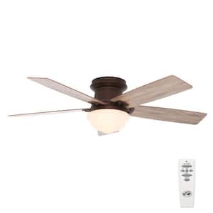 Maxwell 52 in. Indoor Mediterranean Bronze Ceiling Fan with Light Kit and Remote Control