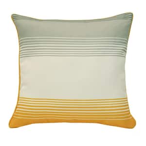 18 in. x 18 in. Sunny Citrus Outdoor Pillow Throw Pillow in Yellow - Includes 1-Throw Pillow