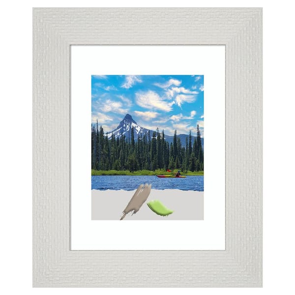 Amanti Art Mosaic White Picture Frame Opening Size 11 x 14 in. (Matted To 8 x 10 in.)