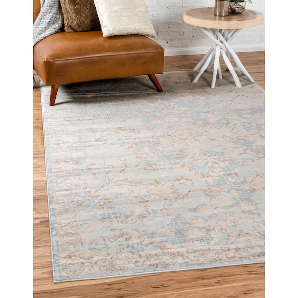 Paris Willow Light Blue 5' 0 x 8' 0 Area Rug