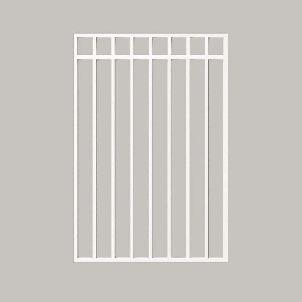 Glossy White Flat-Top Coral Steel Gate (33 in. W x 46 in. H) with Self-Close Hardware, Double-Sided Handle, 2x2 Hinges price history on PriceWatchPro