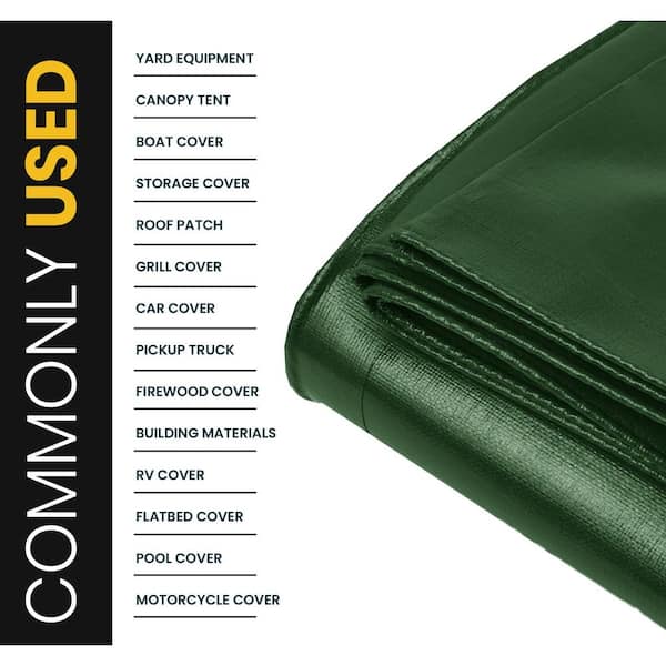 PROTARP 12 ft. x 16 ft. Green/Black 16 Mil Heavy Duty