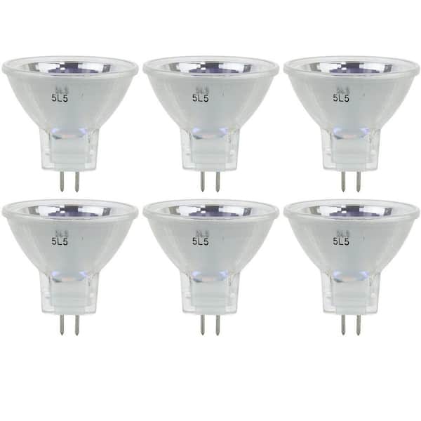 Sunlite 20-Watt MR11 Dimmable 12V 100 CRI 2-Pin (GU4) Base Narrow Spot Halogen Light Bulb in Warm White 3200K (6-Pack)