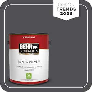 1 gal. #PPU18-01 Cracked Pepper Flat Low Odor Interior Paint & Primer