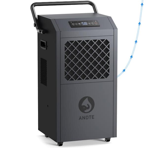 190 pt. 6500 sq.ft. Heavy Duty Bucketless Commercial Dehumidifier with Pump,Drain Hose,Auto Defrost,24H Timer in Gray