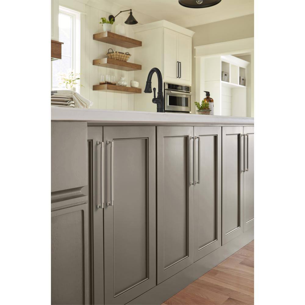 Satin Nickel Modern Cabinet Drawer Pull with Mounting Hardware