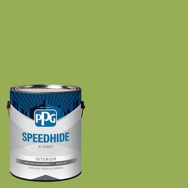 SPEEDHIDE 1 gal. PPG1222-6 Asparagus Satin Interior Paint