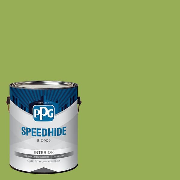 SPEEDHIDE 1 gal. PPG1222-6 Asparagus Semi-Gloss Interior Paint