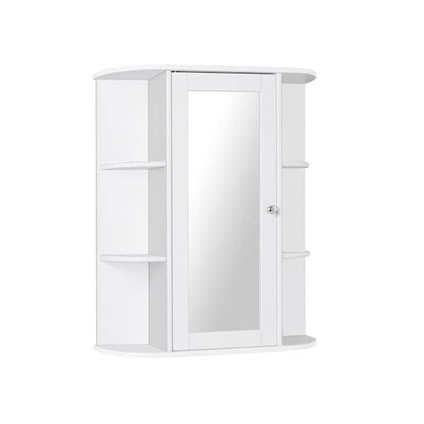 23 in. W x 27.5 in. H Arched Medicine Cabinet with Mirror with Storage Shelves