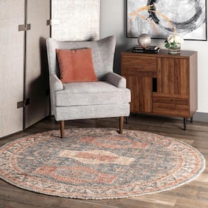 Jacquelyn Flatweave Multi 6 ft. x 6 ft. Round Area Rug