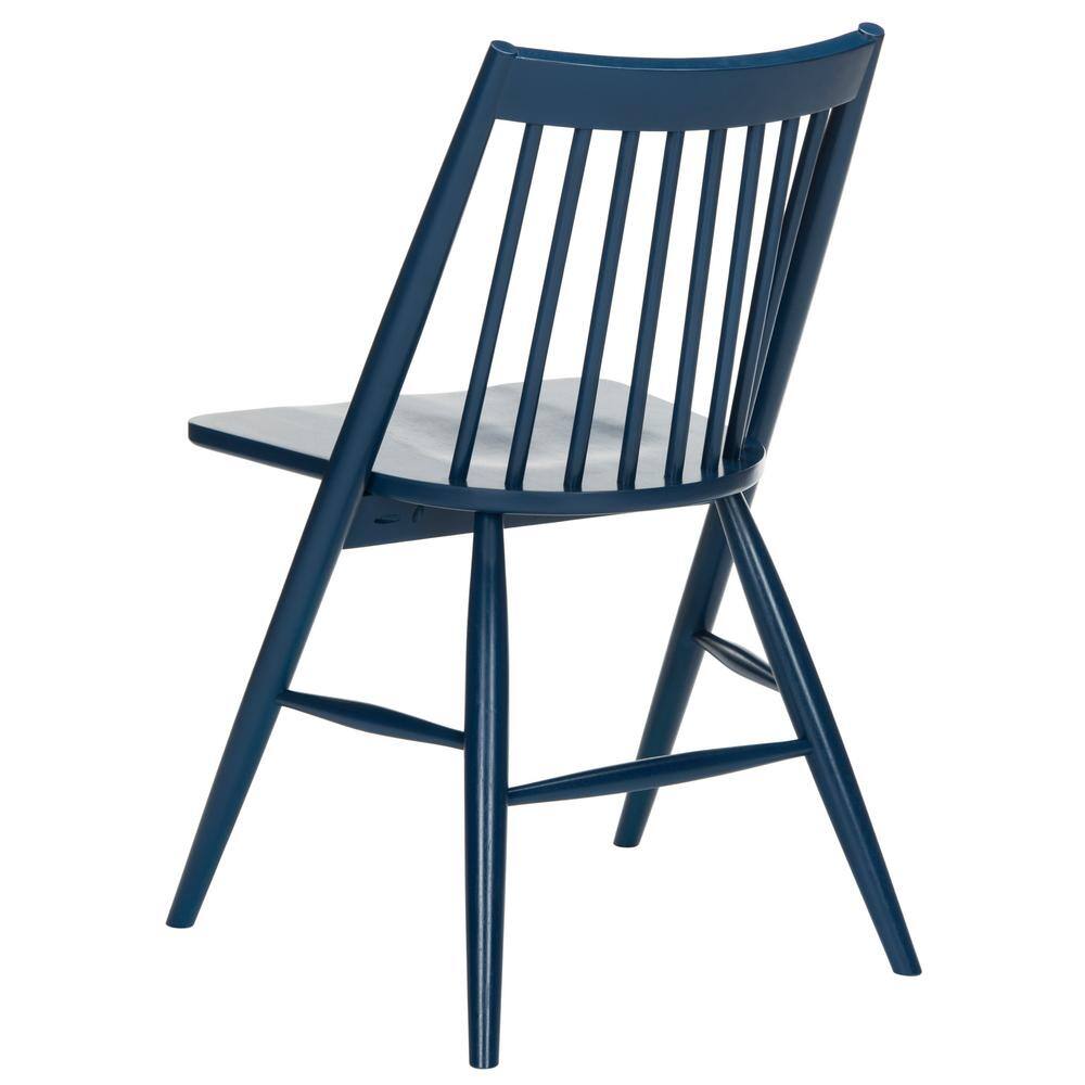 Navy High Back Wood Windsor Side Chair