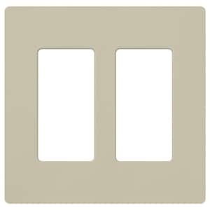 Claro 2 Gang Wall Plate for Decorator/Rocker Switches, Satin, Clay (SC-2-CY) (1-Pack)