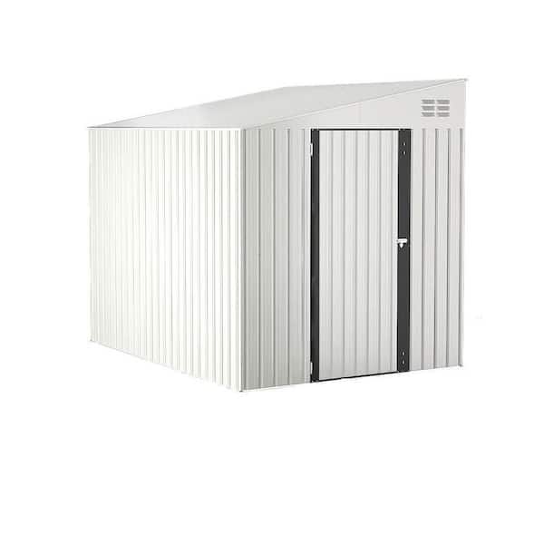 6 ft. W x 8 ft. D White Metal Shed with Vents (48 sq. ft.)