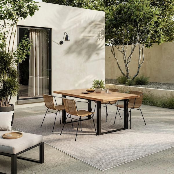 Horizon Grey 6 ft. x 9 ft. Indoor/Outdoor Geometric Contemporary Area Rug