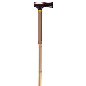 Lightweight Adjustable Folding Cane with T Handle in Bronze