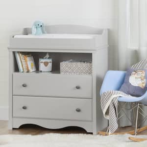 Angel 2-Drawer Soft Gray Changing Table