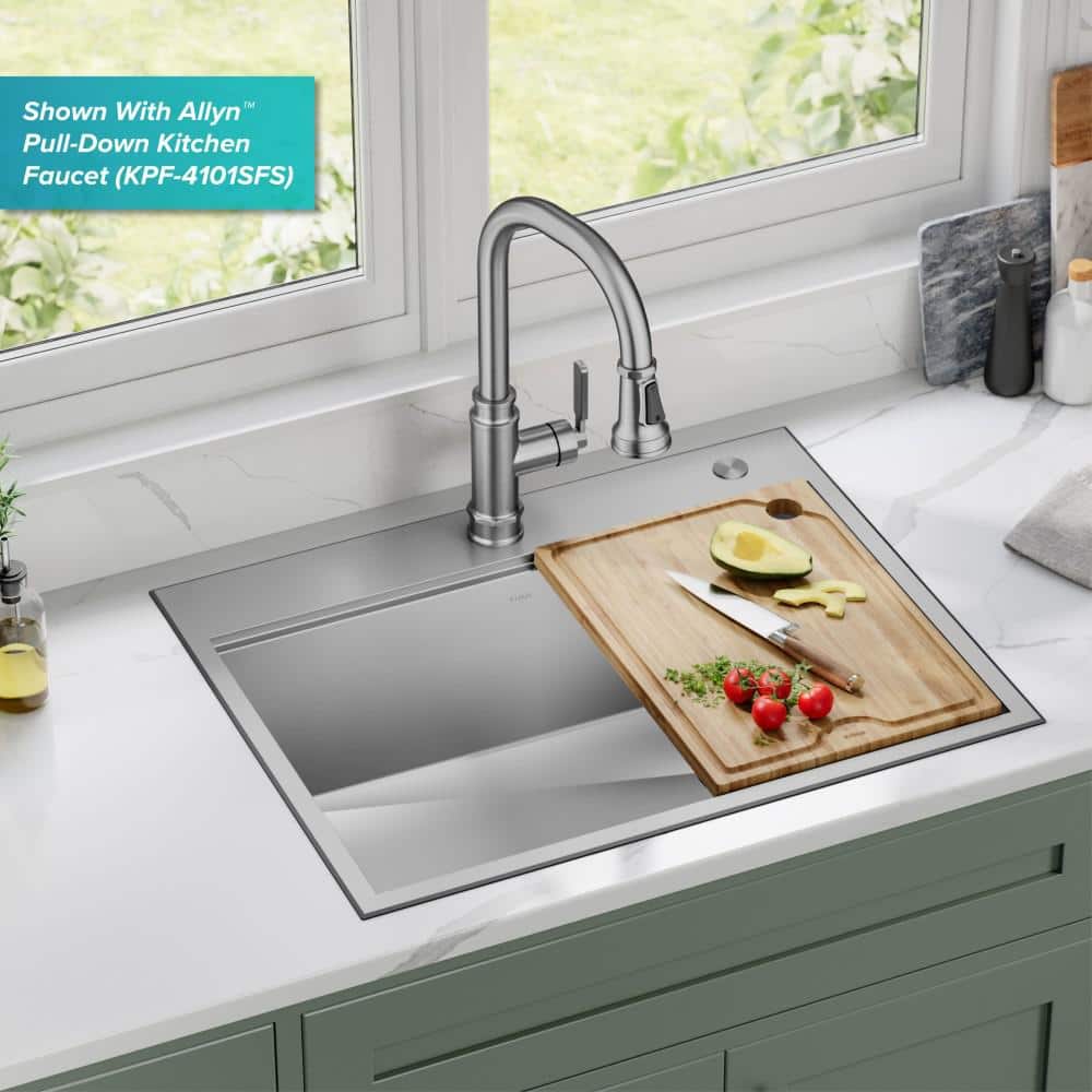 Kore 28-Inch Stainless Steel Drop-In Farmhouse Kitchen Sink