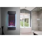 Allure 16 in. Vertical Wall Mount Electric Fireplace in Black
