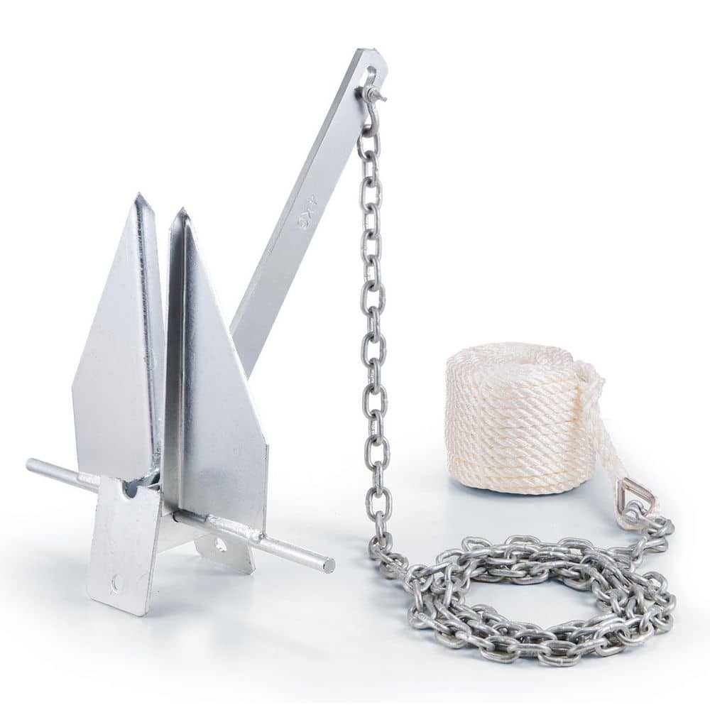 Fluke Style Anchor Kit with 7.9 ft. Chain, 75 ft. Rope and 2-0.4 in. Shackles, 8.5 lbs. Hot-Dipped Steel Fluke Anchor price history on PriceWatchPro