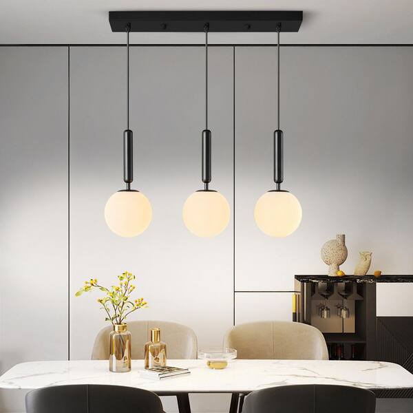 ZHLWIN Home Lighting 40W 3-Light Mid Century Black Retro Straight