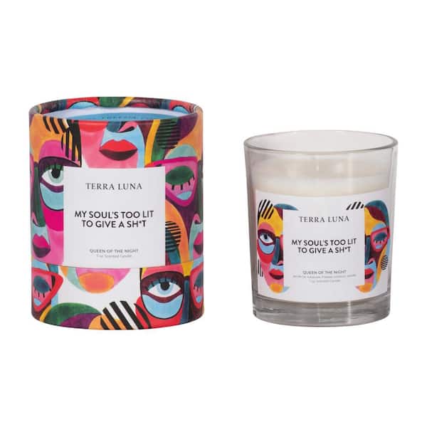 4 in. Pink Queen of the Night Glass Too Lit Boxed Candle-7 oz.