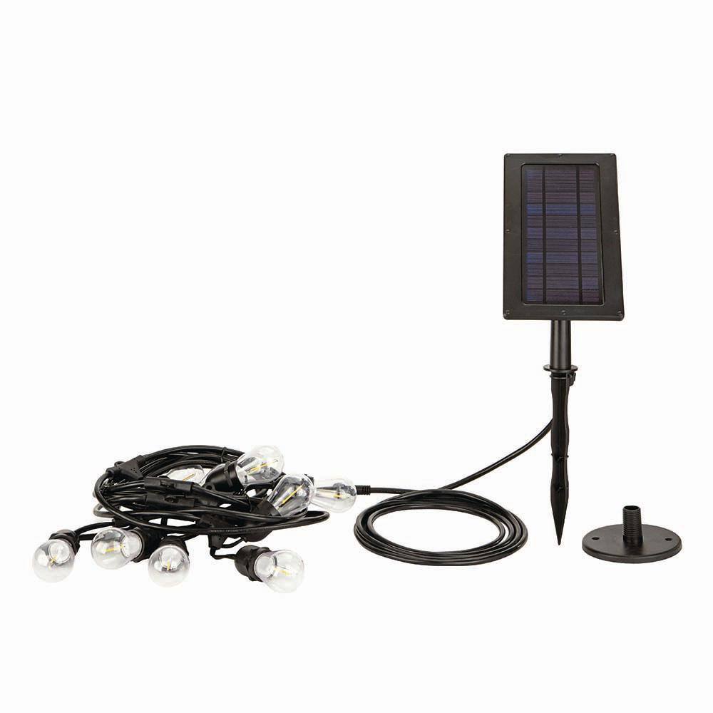 Hampton Bay SL2010SOLHD LED Solar Edison Outdoor String Light Black