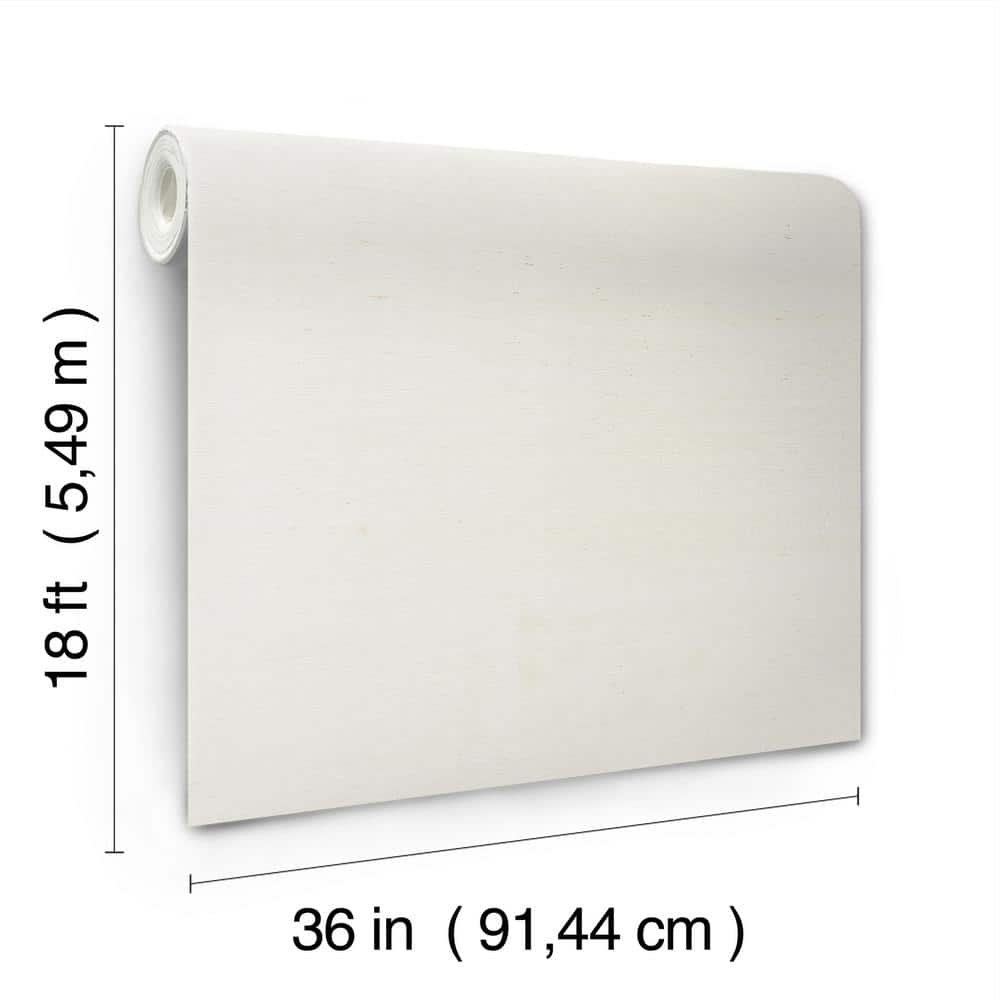 White Self-Adhesive Grasscloth Peel and Stick Wallpaper