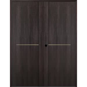 Vona 01 1H Gold 36 in. x 80 in. Right Hand Active Veralinga Oak Wood Composite Double Prehung Interior Door