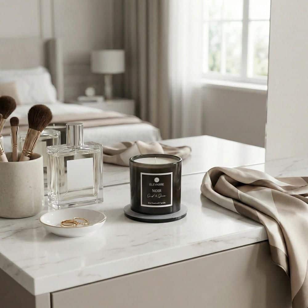 3.5 in. Gray Oud and Tobacco 1 Wick Candle