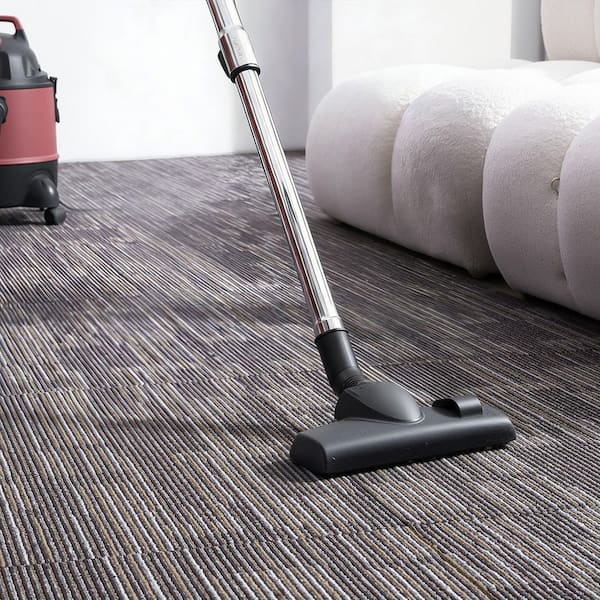 Carpet Tiles Multi-Colored Residential 24 in. x 24 in. Adhesive Carpet Tile Square Cover 96 sq. ft. Gray 2025 Update