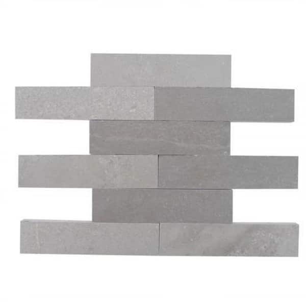 Ivy Hill Tile Brushed Lady Gray  2 in. x .31 in. Marble Mosaic Tile Sample