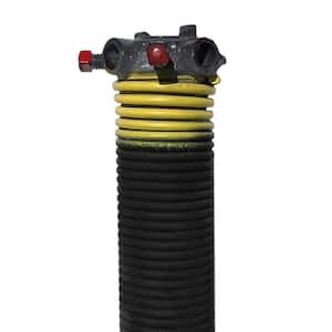 0.207 in. Wire x 1.75 in. D x 23 in. L Torsion Spring in Yellow Left Wound for Sectional Garage Doors