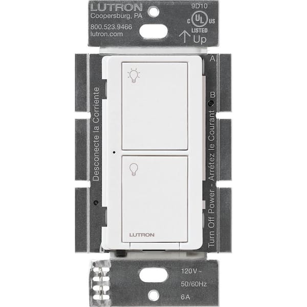 Lutron Caseta Wireless 6 Amp Multi-Location In-Wall Neutral Switch, White