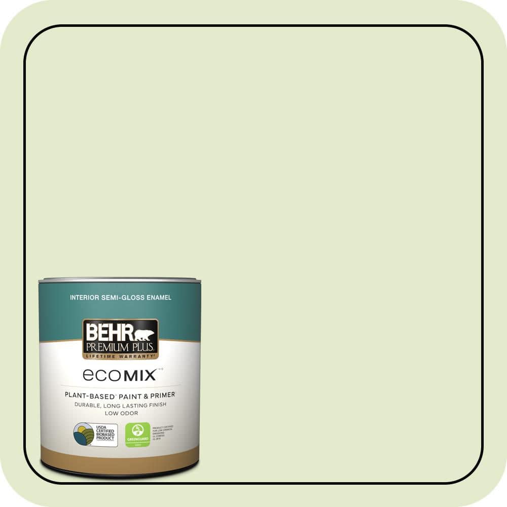 1 qt. #P370-2 Praying Mantis Semi-Gloss Enamel EcoMix Plant-Based Interior Paint & Primer price history on PriceWatchPro
