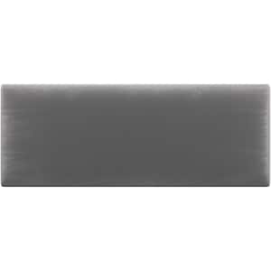 Plush Velvet Smoke Grey Queen-Full Upholstered Headboards/Accent Wall Panels