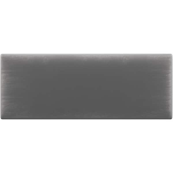 VANT Plush Velvet Smoke Grey Queen-Full Upholstered Headboards/Accent Wall Panels