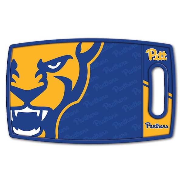NCAA Pittsburgh Panthers Logo Series Cutting Board 9in x 0.5in- Rectangle- Manufactured Wood and polypropylene