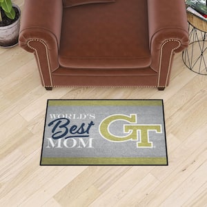 Georgia Tech Yellow Jackets World's Best Mom Starter Mat Accent Rug - 19in. x 30in.