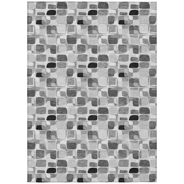 Chantille Machine Washable Indoor/Outdoor Abstract ACN3096 White 10 ft. x 14 ft. Area Rug