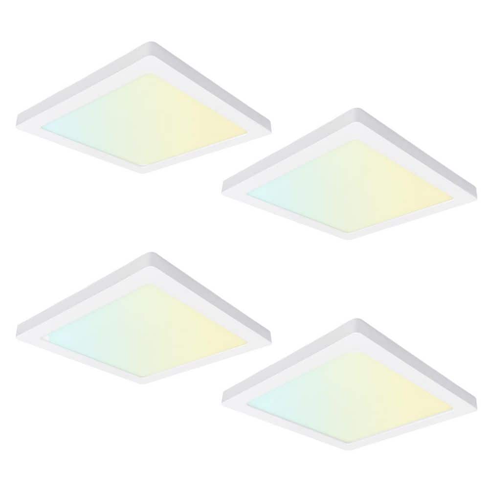 4-Pack 12 in. 24-Watt Integrated LED Flush Mount Light Super Narrow Frame Slim LED Ceiling Light with 3 CCT Selectable price history on PriceWatchPro