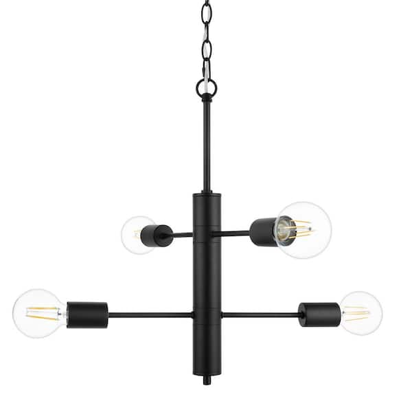 Reviews for Home Decorators Collection Dracker 4 Light Matte Black
