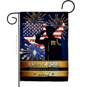 13 in. x 18.5 in. Honor Patriotic Memorial Day Garden Flag 2-Sided Decorative Vertical Flags