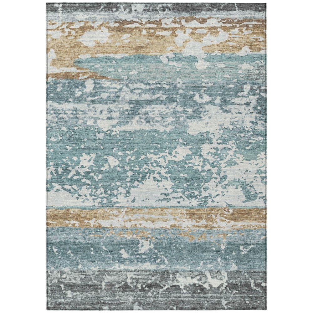 Chantille Machine Washable Indoor/Outdoor Abstract ACN2398 Teal 10 ft. x 14 ft. Area Rug price history on PriceWatchPro